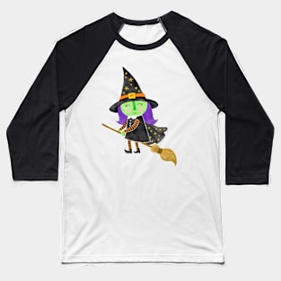 Cute Halloween Witch Baseball T-Shirt